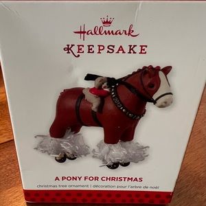 NIB Hallmark 2013 A Pony for Christmas keepsake ornament. 16th in the series.